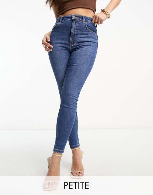 Skinny Fit High waist Jeans, Medium Blue