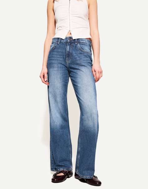 Bershka Petite - Jean ample style années 90 - Bleu - view 1