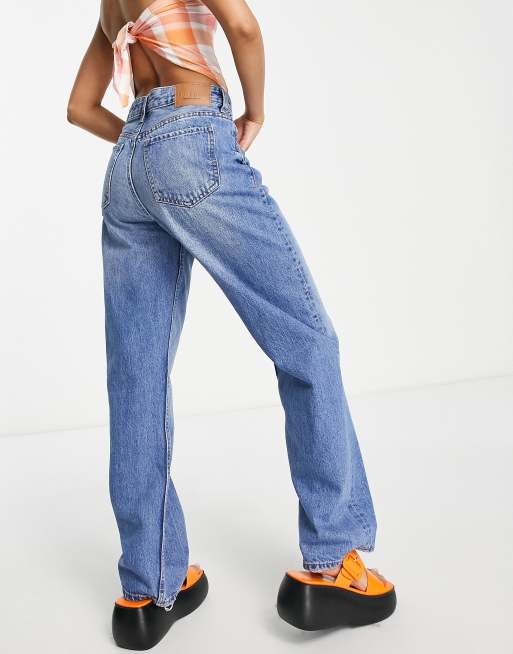 Bershka Petite - Jean dad - Délavage moyen, 4 de 4