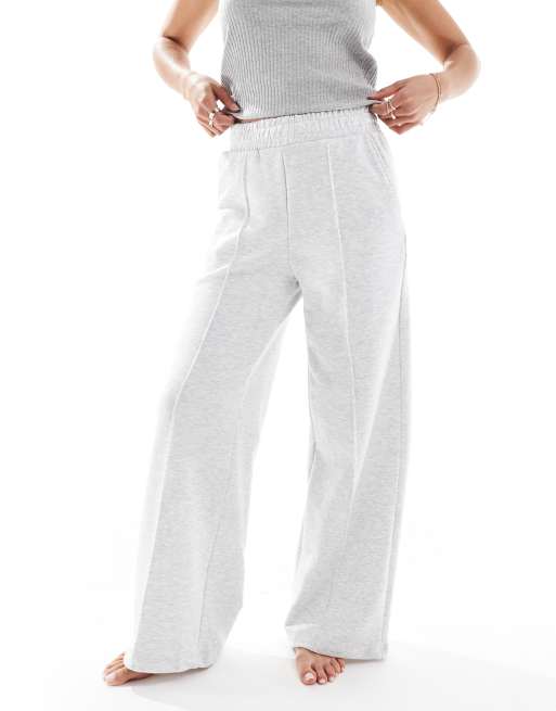 Bershka Petite - Joggers a fondo ampio color grigio mélange, 2 di 5