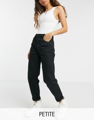 Bershka Pleat Top Slouchy Pants in Black