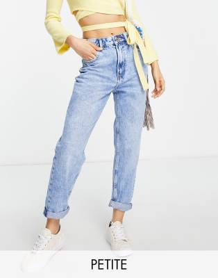 bershka mom jean in light blue