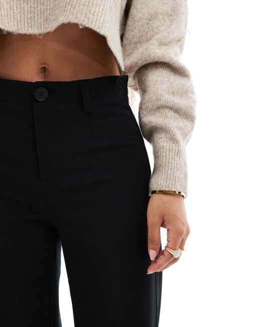Bershka Petite - Pantalon dad large - Noir, 3 de 5