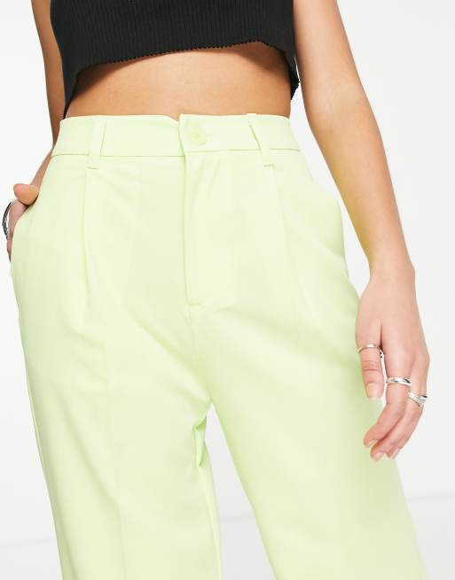 Bershka Petite - Pantaloni sartoriali verdi