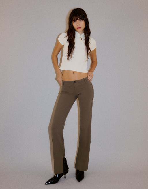 Bershka - Coordinato marrone con top con zip, 3 di 3