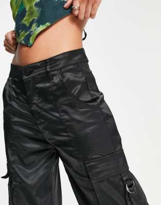 silk cargo trousers