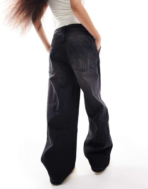 Bershka Petite skater jeans in black | ASOS