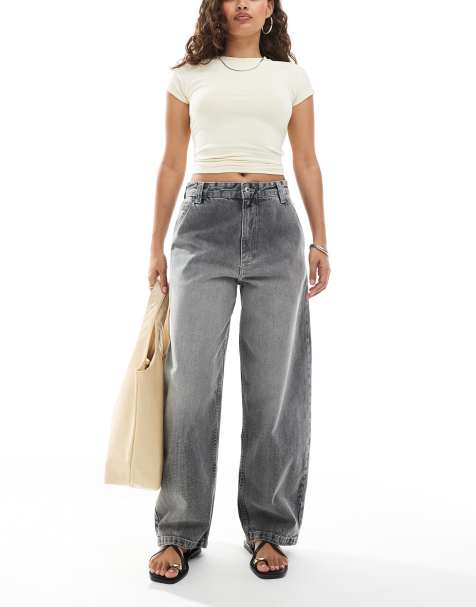 Bershka Petite skater jeans in grey - view 1