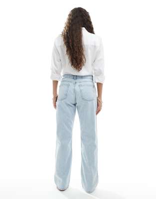 Bershka Petite Straight Leg Jeans