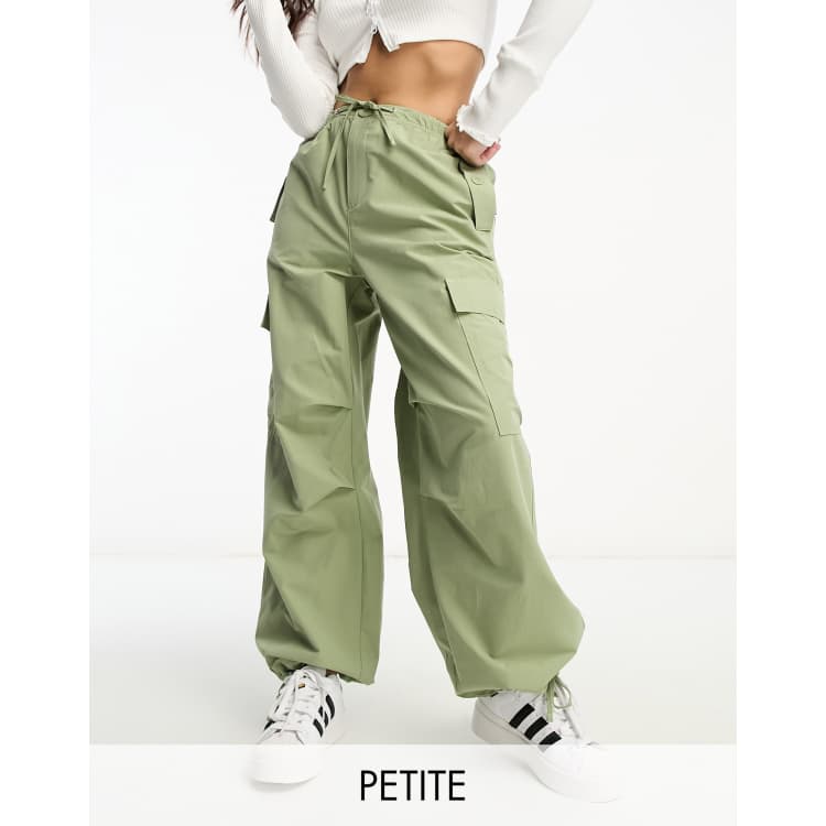 Parachute broek met cargo model khaki