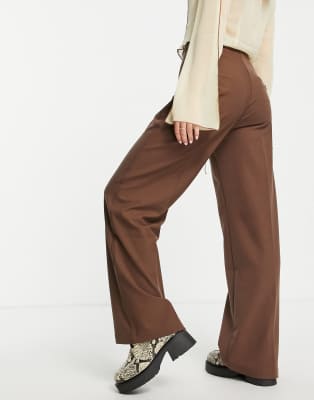 brown wide pants