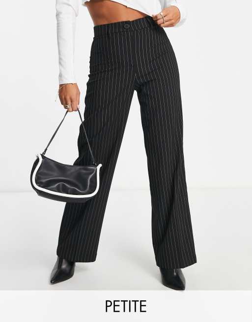 Bershka wide leg slouchy dad tailored trousers in black