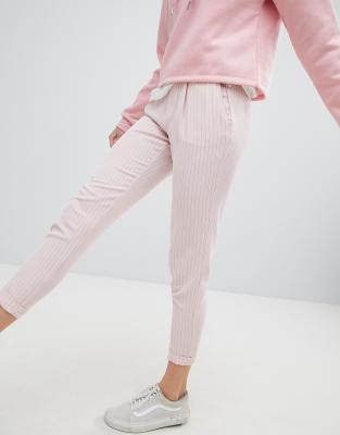 pink pinstripe trousers