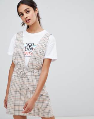 pinafore dress bershka
