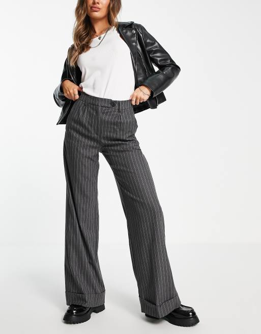 Grey pinstripe deals trousers womens