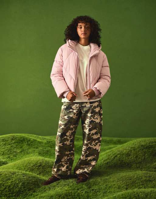Bershka piumino con cappuccio rosa, 4 di 6
