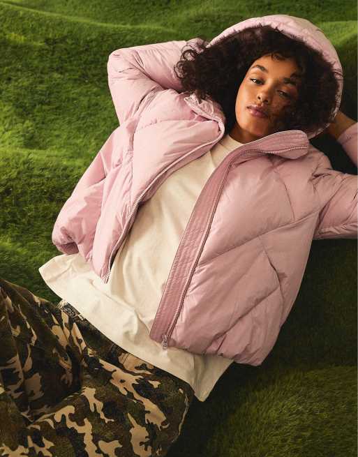 Bershka piumino con cappuccio rosa, 5 di 6