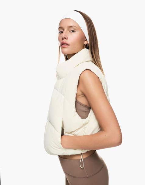 Bershka - Piumino smanicato corto bianco - view 1