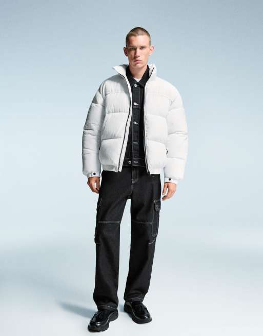 Bershka - Piumino tecnico bianco, 2 di 4