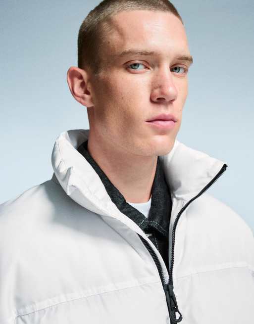 Bershka - Piumino tecnico bianco, 3 di 4