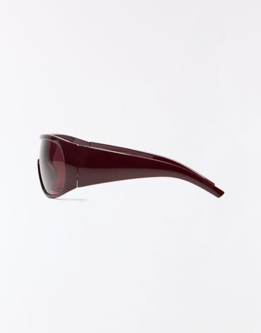 Bershka Plastic sunglasses in black, 4 of 5