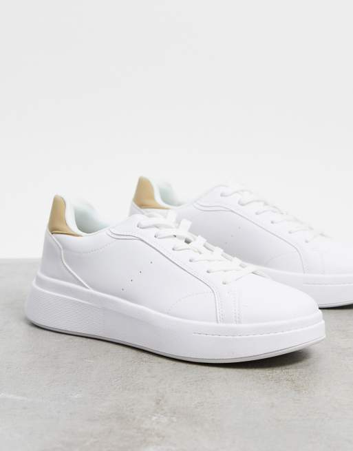 Bershka white platform hot sale sneakers