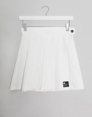 asos white pleated skirt