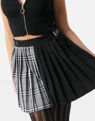 Checkered hotsell skirt bershka