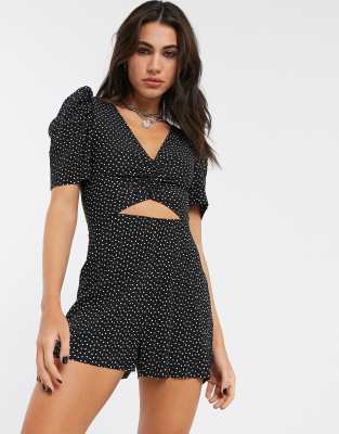 asos polka dot playsuit