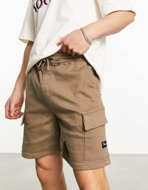 Bershka pocket cargo shorts in camel ASOS
