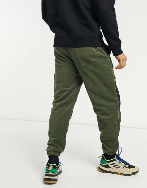 Khaki fleece joggers hot sale