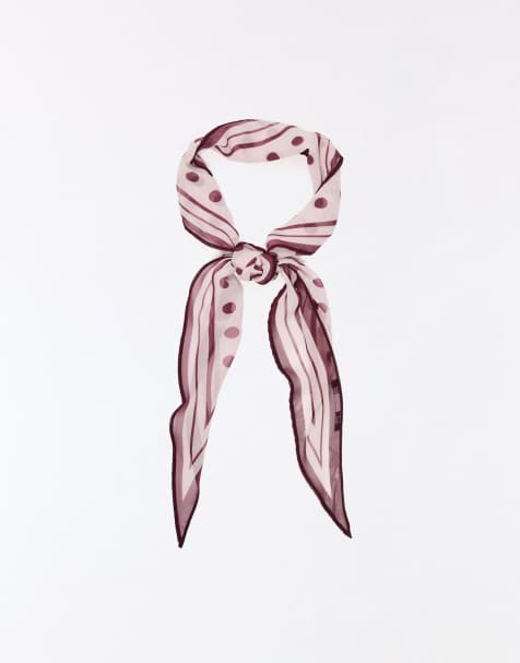 Bershka Polka dot bandana in pink - view 1