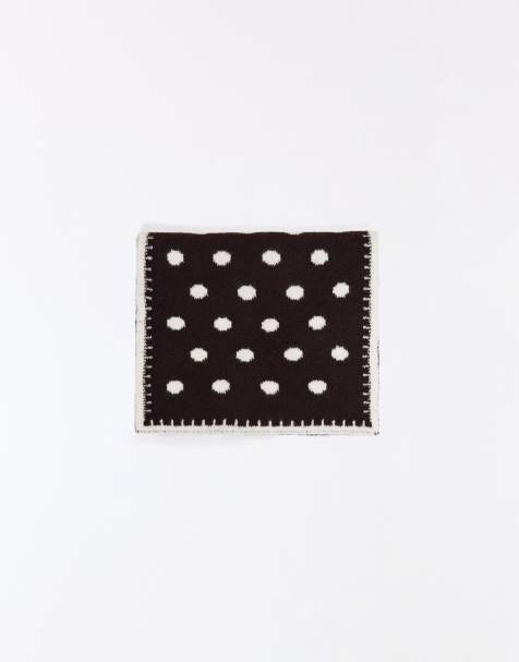 Bershka Polka dot scarf in ecru - view 1