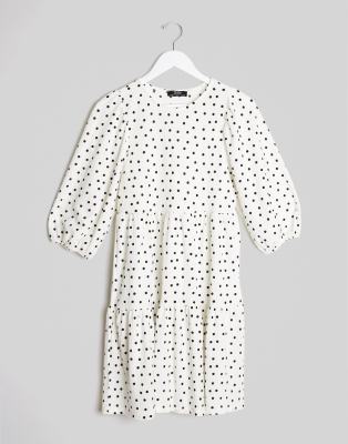 asos white polka dot dress
