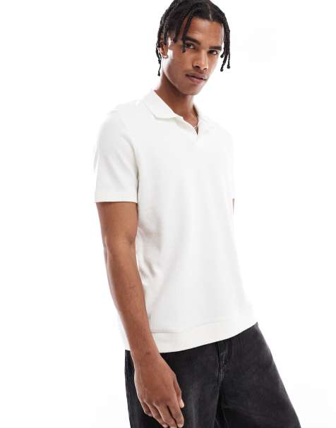 Bershka - Polo en jersey - Blanc - view 1