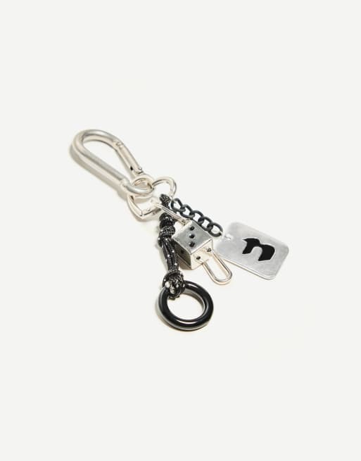Bershka - Portachiavi color argento con moschettone