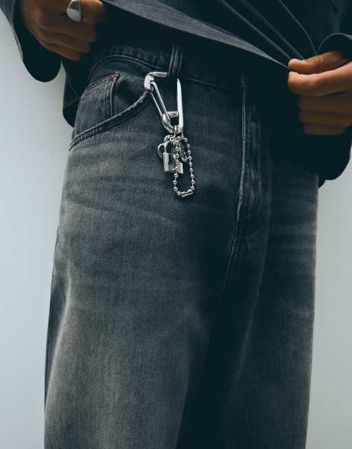 Bershka portachiavi con lucchetto in argento, 2 di 5