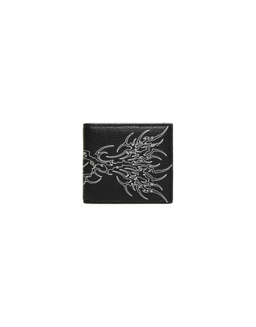 Bershka portafoglio stampato nero, 4 di 4