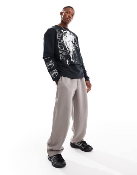Bershka - Posede beige joggingbukser - view 1