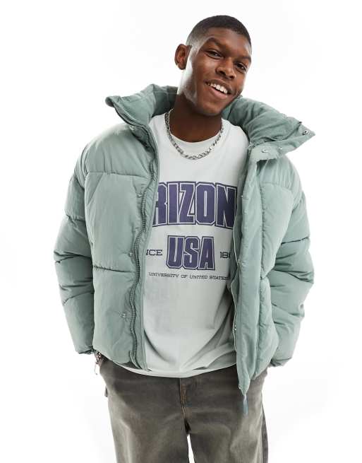 Bershka hooded cheap puffer jacket