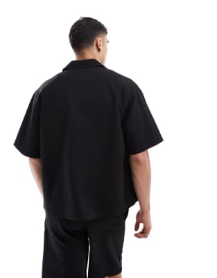 Bershka Premium Shirt In Black
