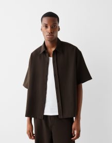 COLLUSION relaxed woven pants with linen in white