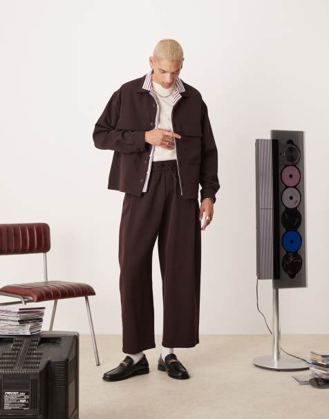 Bershka – Premium – Vinröda finbyxor, del av set - view 1