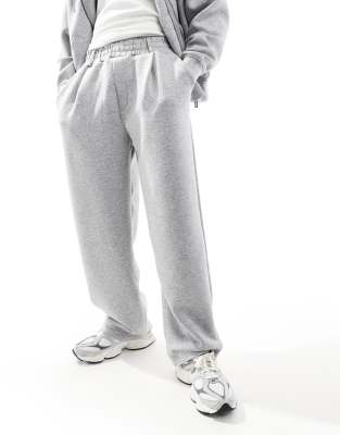 premium wide leg sweatpants in gray - part of a set