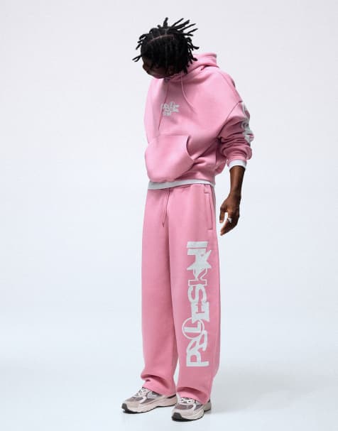 Bershka Printed hoodie in pink - view 1
