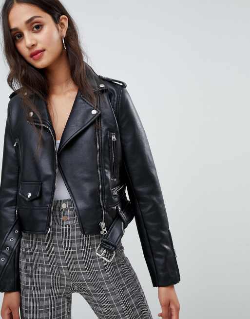 Bershka PU biker | ASOS