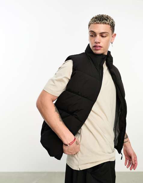 ASOS Design Vinyl Gilet in Black