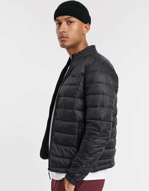 Bershka puffer jacket in black
