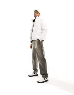 Bershka Bershka puffer jacket in white