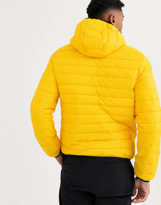 Bershka puffer jacket in yellow ASOS